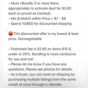 ♦️5/$25 +Bundle Sale | Bundle 5 items $7-$9 &amp; Save! Otherwise priced as mark